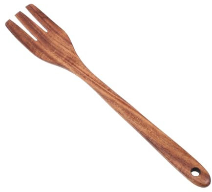 Smooth Wooden Kitchen Utensil Handle Fork Versatile Mixing Fork for Cooking Serving and Salad Preparation Wood Kitchen for Everyday Use