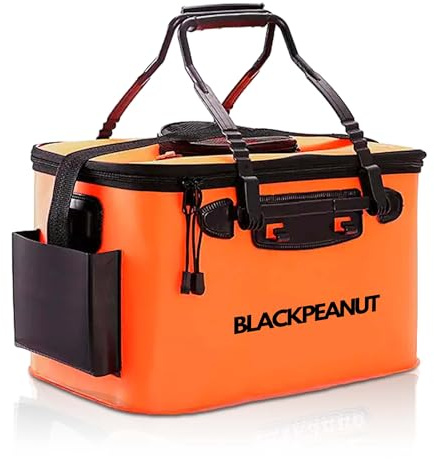 Seau pour Appât de Pêche, Différentes Tailles et Couleurs, Articles Résistants, Gardez Vos Appâts en Vie Plus Longtemps, Seau pour Pêcheurs (23L, Orange)