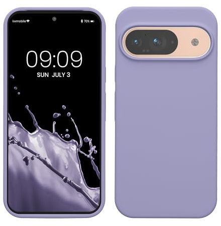 kwmobile Case Compatible with Google Pixel 9 Case - Soft Cover Compatible with Google Pixel 9 Pro Cover - Wireless Charging Lavender