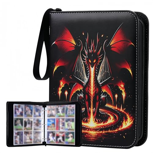 Trading Card Storage Album - 900 Pocket Card Binder with 50 Durable 9-Pocket Pages, Zipper Closure Collector's Album, Removable Sleeves for Card Protection, Perfect for Collectible Trading Cards