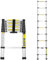 Cecaylie Escalera telescópica de 2,6 m, Escalera de Aluminio, Escalera Extensible con pies Antideslizantes, Escalera Multiusos para ático, Escalera de pie, portátil, Ligera, 150 kg de Capacidad de