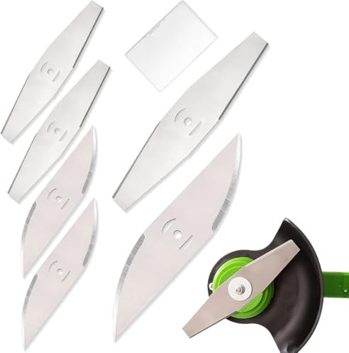 JEYORZY 6 Pezzi Accessori Lama, Lama per decespugliatore in metallo, lame di ricambio per tosaerba elettrici, per tosaerba e utensili elettrici da esterno