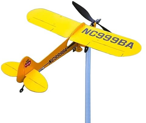 Girouette Décorative Avion | Moulin à Vent Avion en Métal | Art Métallique Rotatif pour Jardin Terrasse Extérieur Pelouse Toit Décoration d'Extérieur