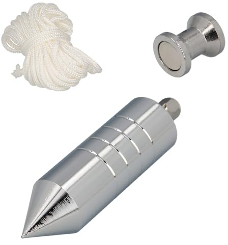 Plomada Profesional Nuez Imán 700 g – herramienta de medición vertical precisa para construcción y albañilería – cuerda de nylon incluida (1)
