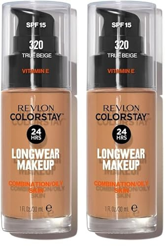Revlon ColorStay™ Longwear Makeup für Mischhaut/fettige Haut, SPF 15, True Beige 320 (Packung mit 2)
