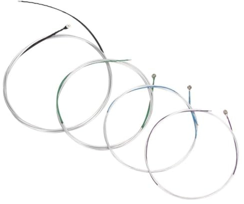 Cellosträngsats för full storlek 4/4 och 3/4 cellos, tysk silver sår stålkärna C-G-D-A strängar med färgkodad silke, inkluderar förvaringskuvert