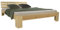 Homestyle4u 1837, Holzbett 140x200 mit Lattenrost Natur Bett Doppelbett Bettgestell, Kiefer Massivholz