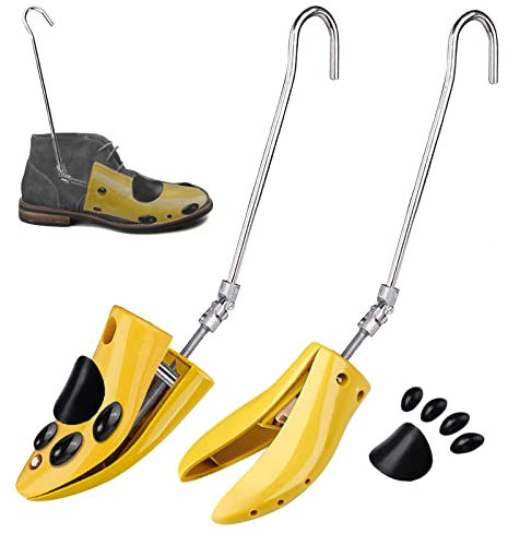 Cm&cl Civière De Botte De Cowboy Professionnelle pour Hommes, Paire De Civières De Chaussures À Hauteur Réglable, Pieds Larges, Extenseur D'élargisseur D'arbres À Chaussures, 40-41