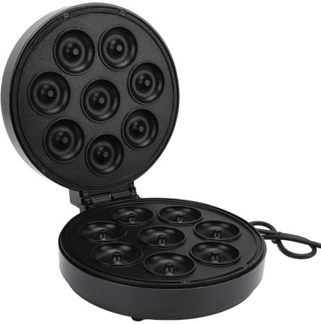 Fabricante de Mini-donut, Máquina Eléctrica de 8 Hoyos para Bocadillos para Bocadillos (Enchufe de la UE 220V)