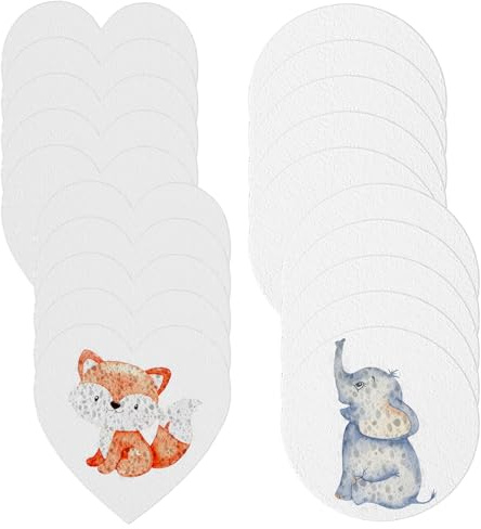 Lot de 20 feuilles de papier texturé en mousse 6,5 x 6,5 cm - Kit de peinture 3D - Peinture ronde vierge pour acrylique, dessin, coloriage, artisanat, gribouillage