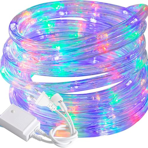 LOGT LED Ljusslinga för Utomhus och Inomhusbruk Ljusgirland Ljussslinga Färgglad Utomhuslampa LED Slang IP65 Vattentät Ljussslinga Ljusdekoration Inomhuslampa för Trädgård, Terrass, Fest,15m