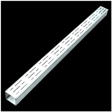 Kit di scarico sottile in acciaio inox per uso esterno, efficiente canale di scarico per giardini, marciapiedi, vialetti e patii, con copertura per grondaia e griglie per un drenaggio dell'acqua