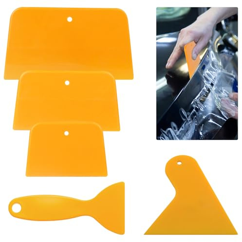 VAGCARS Set di riparazione per stucco auto da 5 pezzi (3 stili) – Spatola per carrozzeria riutilizzabile in plastica per stucco, stucco, smalto, vernice e sigillante