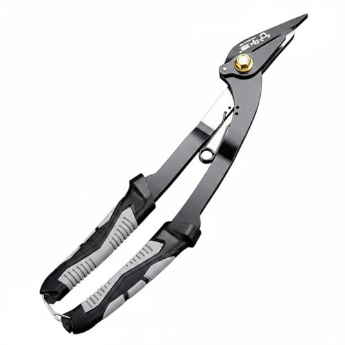 RoaQinFo Heavy Duty Shears Tin Nippers Sheet Metal Cutter Manganese Steel Construction Reinforced Hand Tool Pressure Plate Suitable for Industrial Workshops, Professional 12-Inch Steel Strap Shear