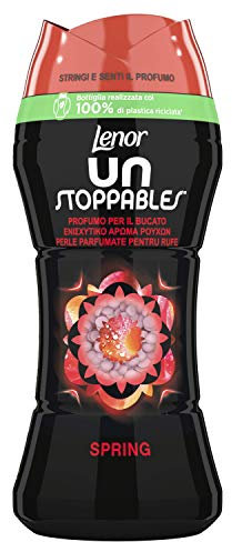 Lenor Profumatore Bucato Lavatrice Unstoppables,210 g, Spring, Intensificatore di Profumo Bucato Non Stop, fino a 12 Settimane nell'Armadio, 100% Plastica Riciclata