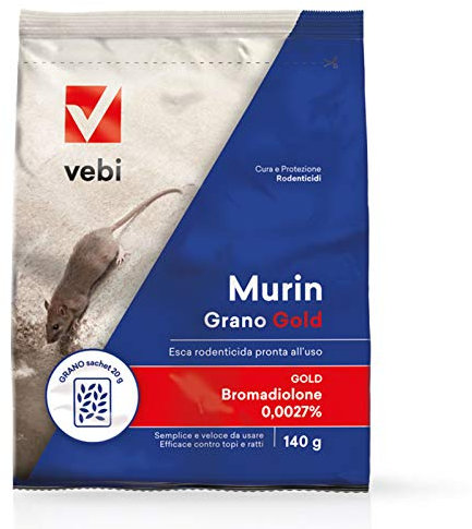 Milo srl Esca Grano TOPICIDA RATTICIDA Topi RATTI Arvicole 140 GR Veleno ESCATOP RODENTICIDA