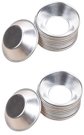 SEIWEI Stampo in alluminio antiaderente per torte, muffin, cupcake, budini, utensili da cucina per crostate, quiche, torte alla frutta, cioccolato (20 pezzi)