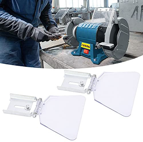GAESHOW 2 Stück Bankschleifer Augenschutz, Kleine Edelstahl Winkelschleifer Sicherheitsabdeckung Schleifrad Augenschutz, Schleifbock Augenschutz, Grinder Zubehör für Schleifbock Typ 200/250