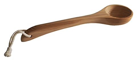 HSE Sauna-Schöpflöffel, gebogen, Zedernholz, 100 ml, Rot