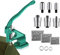 Cocoarm Set di 3 matrici con occhielli e 1500 occhielli da 6/10/12 mm, pinza per rivetti, set per cuoio, artigianato fai da te