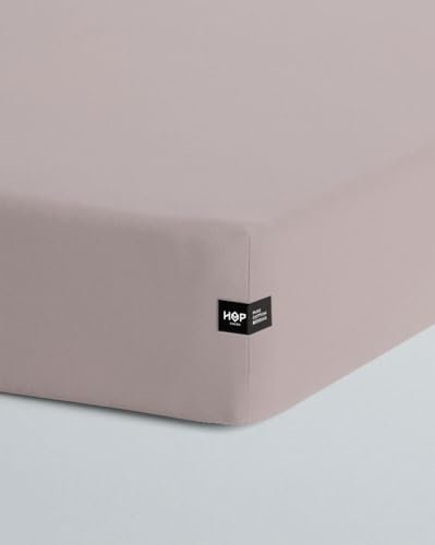 HOP DESIGN Pure Bettlaken Baumwolle - Matratzentopper Baumwolle - 100% Bettlaken 140x200 - Spannbettlaken - Bettlaken 140x200 Boxspringbett - 140x200cm Baumwolle – Schmutziges Rosa