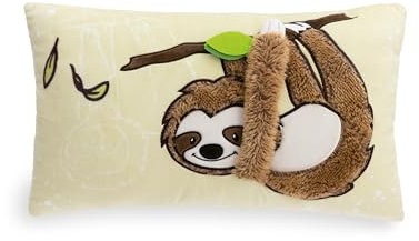 NICI cojín perezoso Slobby 43x25cm marrón - Cojín de peluche mullida para niños, niñas, bebés y amantes de los peluches, ideal para casa, la guardería o de viaje - 61216