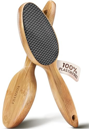 BAMBUA Hornhautentferner - (100% Plastikfrei) Hochwirksame Hornhautfeile mit Nano Glas - Zur Fußpflege für schöne Füße - Hornhautraspel - Premium Hornhauthobel zum Hornhaut Entfernen Fuß
