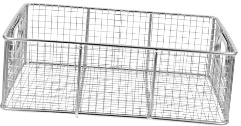 BEBEMOKO Edelstahl Frittierkorb Mit Hitzebeständigem Griff Rechteckiger Mesh-frittierkorb Für Pommes Gemüse Und Hähnchen Vielseitiger Frittier Siebbehälter Für Haushalt Und Gastronomie