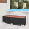 Myheimly Spa-Einstiegsstufe Poly Rattan Whirlpool Einstieg Trittstufe Treppe Whirlpooltreppe Pool Einstiegstreppe Einstiegshilfe Outdoor 92×45×25 cm Schwarz