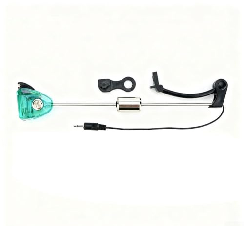 NexRen Componente de alarma de pesca, con conector de cambio rápido, indicadores de alarma de mordida, uso multifuncional en pesca al aire libre, con mango duro (verde)