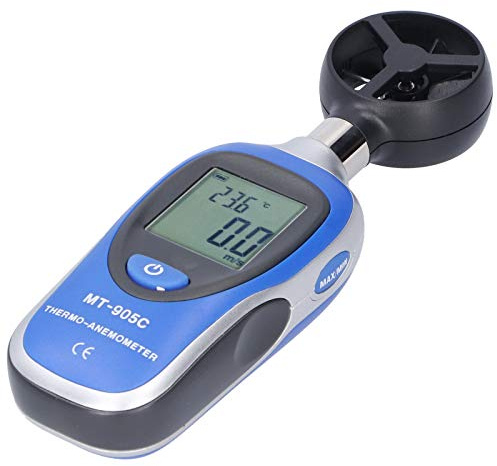 Yosoo Health Gear Digital Vindmätare Handhållen Vindhastighetsmätare LCD-skärm 0,8 Till 30,0 M Snedstreck S 5 Enheter Plasthus för VVS-marin Utomhusfläktinspektion