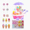 28 Teile/Satz Kinder Kinder Mädchen Eiswagen Spielzeug Set Mädchen DIY Eisdiele Supermarkt Kinderspielzeug Spielen Hause Baby Spielzeug