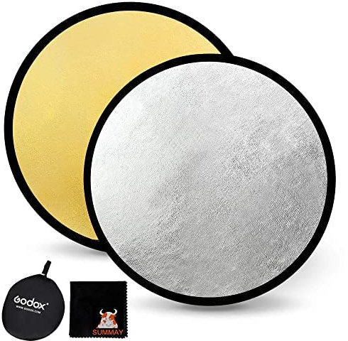Godox Fotografia Riflettori di Luce 43 Pollici 110 Centimetri Portable Multi Disc Pieghevole 2 in 1 Photography Studio Rotonda di Illuminazione Riflettore (SM-RFT01-110CM)