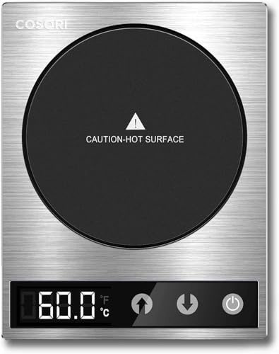 COSORI Coffee Mug Warmer for Desk, Digital Cup Heater, Coffee & Christmas Gifts, 1°F Precise Temperature Control, Touch Tech & LCD Digital Display (77-194℉), 304 Stainless Steel