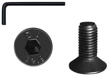 YEJAHY Lot de 20 vis à tête fraisée M6 x 16 en acier au carbone haute résistance pour machines, équipement de maison, boulons, noirs