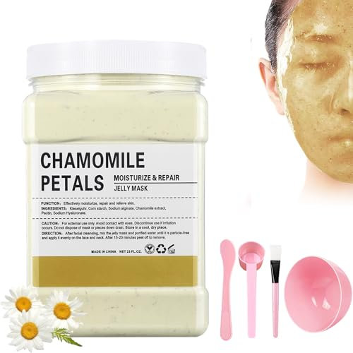 Maschera in Gelatina Peel-off, Peel Off Facial Jelly Mask, Polvere di Maschera alla Gelatina di Rosa, Maschera in Gelatina Modellante per il Viso in Polvere Idratante