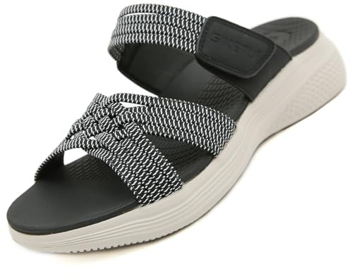 ZDQ Sandales Femme Été Confortable Orthopédique Chaussons Legere Chaussures Plate Claquettes