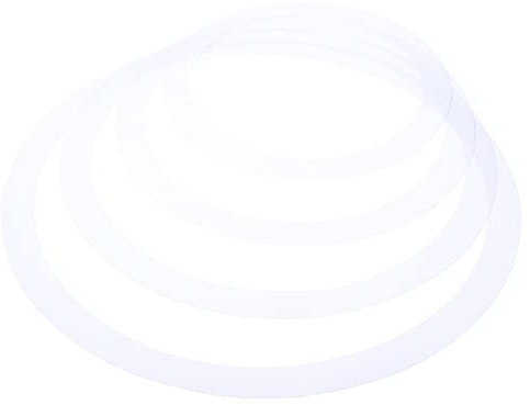 Housoutil 4pcs Beginner Snare Drum Mute Rings, Portable Drum Silencer Kit, White, 12/13/14/16 Inch