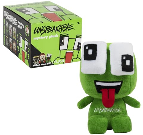 Unspeakable 6 Mini Mystery Plush, Series 1, Blind Box, 1 of 6 Possible, Frog Plush, Official Merch, Styles May Vary