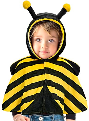 W WIDMANN MILANO Party Fashion - Costume da animale per bambini, poncho con cappuccio in peluche, 98 cm, travestimento per carnevale e feste