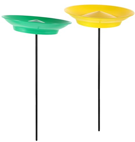 SOPOTUTU Juego de Malabarismo para Principiantes con Platos Giratorios y Palos Pequeños, Kit de 2 Piezas Amarillo y Verde, Juguetes para Niños para Fiestas y Espectáculos de Circo