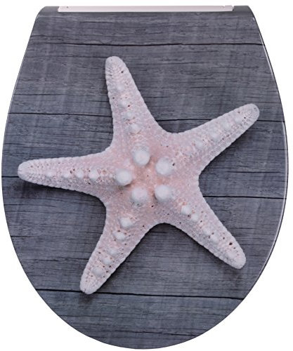 Sanilo WC Sitz mit Absenkautomatik aus Duroplast Flat Bastia, modernes Design, abnehmbar, einfache Montage von oben