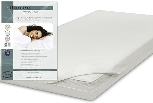 allsaneo Premium Allergiker Matratzenbezug 140x200x16 cm | Allergie Bezug extra weich und leicht | Anti Milben Encasing | Milbenschutz | allergendichter Zwischenbezug | Hohenstein Zertifiziert