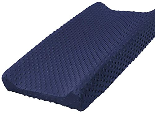 iEvolve Changing Pad Cover Ultra Soft Minky Dots Changing Table Cover Breathable Changing Table Sheet Diaper Changing Pad Cover for Baby Boys Girls (Navyblue)