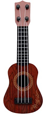 Alipis Children Ukulele Toy Mini 4-String Musical Instrument for Kids Educational Ukulele Guitar Toy for Toddler Music Learning and Early Musical Development 9.8 Inch Size