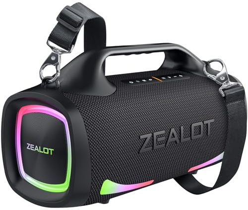 ZEALOT Bluetooth Speaker, 120W Booming Sound Speakers Wireless, Dual Pairing, XBass, 24000mAh, EQ,Fast Charge, Portable Outdoor Waterproof Speaker for Camping,Pool, Beach, and Party