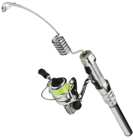 Pocket Pen Angelruten-Set – Eisangel-Ausrüstungsvorrichtungen | Winterrollen-Paket | Eisangelrolle und Rute Combo | Eisangelruten | Meer, Salzwasser, Süßwasser, Eisbarsch, Angelzubehör-Set |