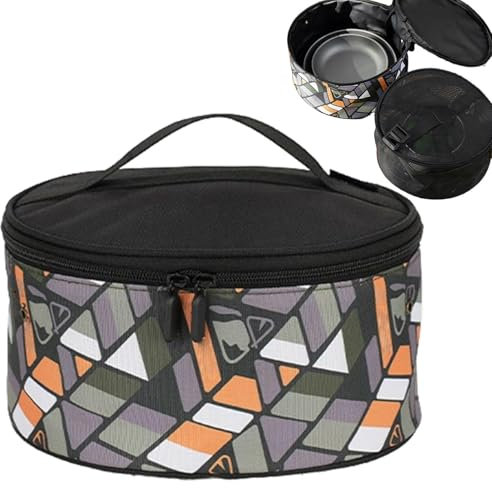 Borsa portatile per utensili da cucina, organizer per esterni, supporto per utensili da cucina, da viaggio, borsa da viaggio con fodera in rete, compatta e impermeabile