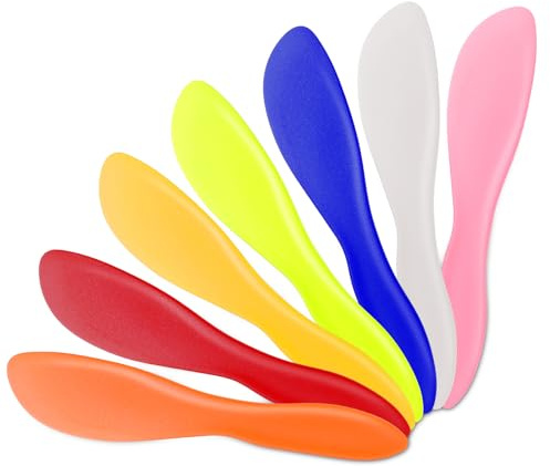YQQYG 7 PCS Plastic Butter Knife Spreader, Multi Purpose Peanut Butter Knife Spreader, Spread Knives for Cheese Cream Icing