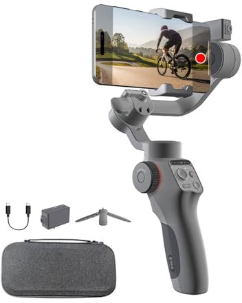 TOALLIN Gimbal-Stabilisator für Smartphone, 3-Achsen-Telefon-Gimbal mit KI-Tracking, Gestensteuerung, Stabilisator mit Langer Akkulaufzeit für iPhone & Android, Videoaufzeichnung, Streaming